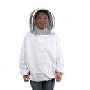 Polyester Beekeepers Beekeeping Jacket Veil Hat Suit Protective Tool White