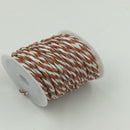 10M Roll Of Paper Rope Cord String For Craft Wrapping Gifts Package Decoration Decor Orange White