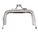 Vintage Silver Tone Metal Purse Frame Kiss Clasp Rectangle Purse Handles Handbag For Purse Bag Wallet DIY Accessories 6.5cm