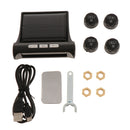 Aftermarket Tire Pressure Monitoring System TPMS Solar Power Universal Wireless + 4 External Sensors Real-time Display