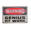 Retro Metal Tin Sign Plaque Vintage WARNING Picture Poster Bar Pub Man Cave