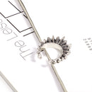 Retro Style Adjustable Spike Open Finger Ring Fashion Accessory 7 3/4 Antique Silver