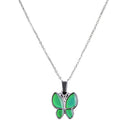 Lady Sensitive Thermo Mood Color Change Butterfly Pendant Necklace Bridal Charm Family Jewelry Gifts