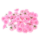 Artificial Carnation Silk Flower Heads Garden Wedding Party DIY Scrapbooking Hat Craft Projects Decor Pack of 50PCS Pink