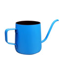 Durable Easy Use Clean Stainless Steel Pour Over Drip Kettle Narrow Spout Coffee Tea Milk Pot 250ml Blue