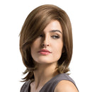 Natural Women Synthetic Hair Wig Short Straight Full Wigs For Cosplay Brown