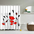 Home Bathroom Shower Room Decor Charms Colorful Fabric Bath Shower Curtain With Hooks Ring 1