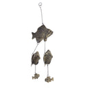 Metal Fish Bells Wind Chime Outdoor Garden Hanging Charm Decor Ornament