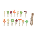 14PCS Cartoon Book Wood Clips Wooden Photo/Card Clip Wholesale