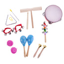 8Pcs Kids Toddlers Hand Percussion Hand Beat Drum Wrist Bell for Party Toys