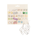 20 Pairs Rhinestone Owl Geometric Stud Earring Jewelry Set Assorted Style