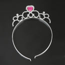 Silver Plastic Crown Princess Tiara Headband Hair Band Party Costume Accessory