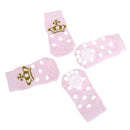 Fashionable Skid Free Warm Cute Paw Prints Dog Socks Pet Supplies L PACK OF 4PCS