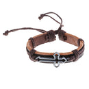 1PC Mens Wrap Leather Charm Infinity Bracelet Women Multilayer Chain Jewelry