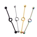 4 Pieces Mixed Color Stainless Steel 14G Barbell Earrings Cartilage Piercing