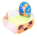 Cartoon Yellow Quickly Pop up Play Tent Playpen Sea Ball Pit with Basketball Hoop Children Outdoor Toys