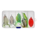 6 Pcs Topwater Frog Lure Kit Set Lots for Bass Snakehead Freshwater Saltwater Soft Bait Crankbait