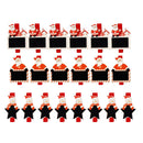 20 Pieces Christmas Santa Claus Snowman Wood Clips Pegs Clothespins Xmas Decoration