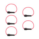 5 Pieces Waterproof 6x30mm Inline Glass Tube Fuse Holder Harness