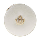 Multi-layer PU Leather Portable Jewelry Storage Display Case Box Light White