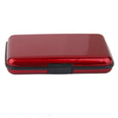 Mini Waterproof Aluminum Metal Business ID Credit Card Holder - Red