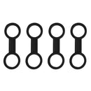4 Pieces Scuba Diving Dive Snorkeling Silicone Snorkel Mask Keeper Holder Black