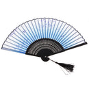 Folding Butterfly Flower Painting Bamboo Hand Held Fan Wedding Gift Home Decoration