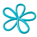 Durable Heat Insulation Cushion Saucepan Coaster Dining Tableware Flower Design Shape Cup Mat for Home Cafe Use -Blue