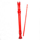 Durable 8-hole Translucent Recorder Clarinet for Kids Musical Toy 329mm Red