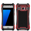 Protective Touch Phone Case Cover Tempered Glass COMPATIBLE FOR Samsung Galaxy S7 Black + Red