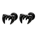 Punk Rock Gothic Mens Stainless Steel Dragon Eagle Claw Stud Earrings Screw