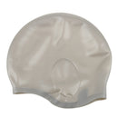 Adult Waterproof Silicone Flexible Elastic Swimming Hat Head Ear Protection Hat Outdoor Water Sports Accessory Gray