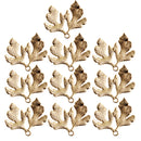 10 Pieces Alloy Leaf Charms Pendants for DIY Craft Jewelry Making Accessory Gold