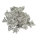 50 Pieces Tibetan Silver Triangle Celtic Knot Jewelry Making Charms Pendant