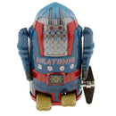 New Old-fashioned Wind Up Clockwork Mechanical Walking Tin Mechanical Robot Model Toy Xmas Gift Blue