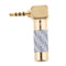 3pcs Stereo Audio Adapter Plug 2.5mm Male Connector 4 Pole Right Angle