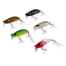 5 Pieces Hard Fishing Lure Big Game Popper Lure Trolling Casting Top,Mixed Color