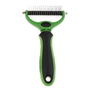 Plastic Pet Hair Removal Brush with Two Sided Open Knot Grooming Rake Comb
