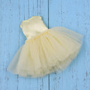 Trendy 4-Layers Gauzy Dress Dance Skirt Clothes for 1/6 BJD DOD LUTS DZ 12inch Blythe Pullip Doll Party Outfit Yellow