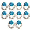 Pack of 10 Metallic Nail Art Accessories Alloy 3D Manicure Decoration Jewelry Glitter Rhinestone