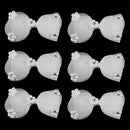 6pcs Handmade White Bowknot Rhinestone Flower DIY Craft Wedding Party Decor
