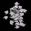 Pack of 50 Silver Love Heart Shape 10x7mm Stainless DIY Jewelry Pendant Handmade Necklace bracelet Earrings DIY Accessories