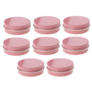 8 Pieces 60ml Pink Empty Aluminum Jars Refillable Cosmetic Pot Bottle Ointment Cream Sample Food Packaging Containers Screw Cap