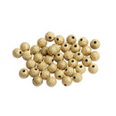 50 Pieces Round Metal Brass Loose Spacer Beads Charms for Jewelry Pendant Making 8mm