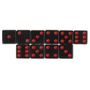 16x16mm (10 pcs/pack) Polyhedral Clear Game Dice Red Complte Set for DND RPG Card Game