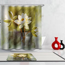 Home Hotel Bathroom Shower Room Door Window Decor Floral Print Charms Polyester Fabric Bath Shower Curtain With 12 Hooks