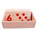 Wooden Montessori Mathematics Material 1-10 Numbers Matching Game Puzzles Kids Early Learning Educational Toy