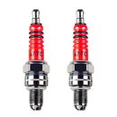 Pack of 2 Spark Plug A7TC A7TJC 3 Electrode for GY6 50cc-125cc Moped Scooter ATV Quads