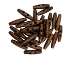 50 Pieces Olive Shape Wooden Toggles Buttons 2 Holes Sewing Buttons for Clothes Decoration 49mm