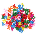 100 Pack DIY Wooden Alphabet Letters Wood Crafts for Children Kids Educational Toys